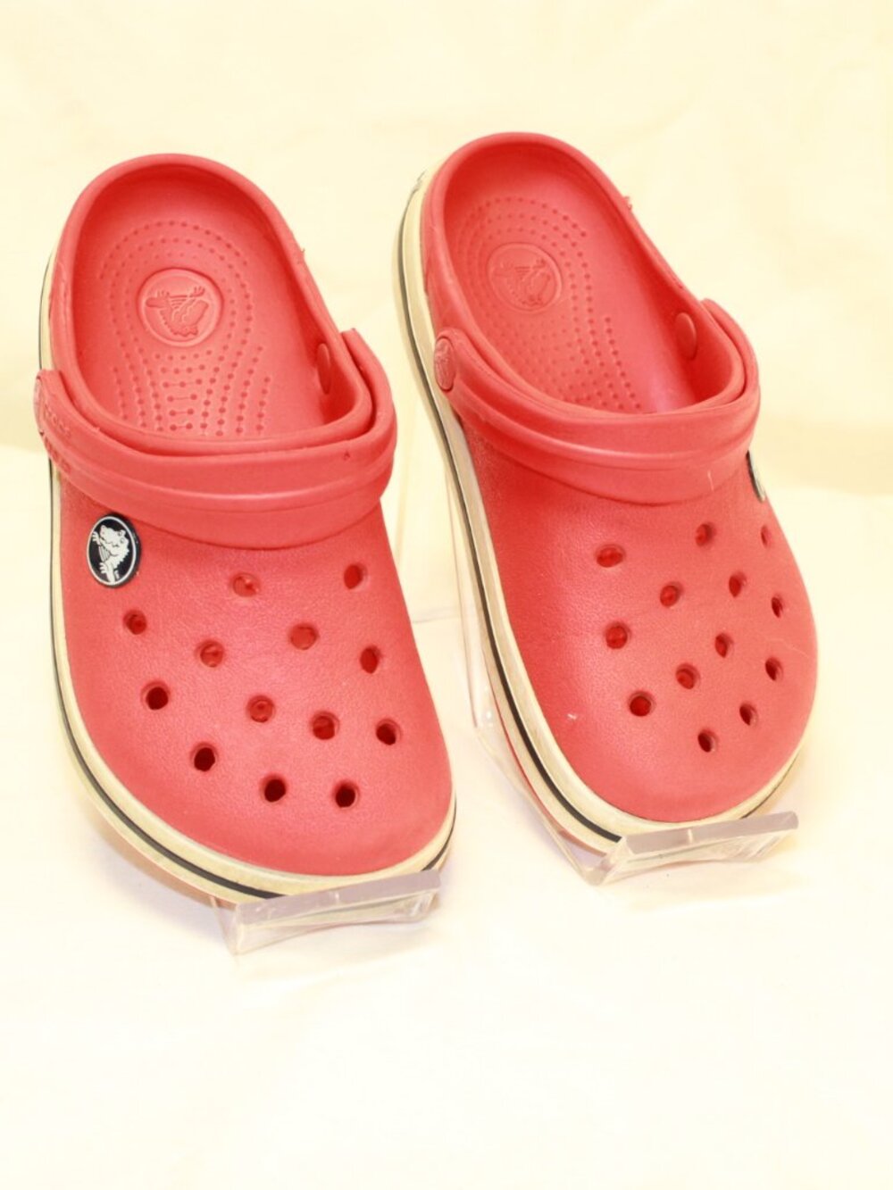 Crocs Kid Size 10 C 11 Red Crocband Unisex Water Slip-on Clogs